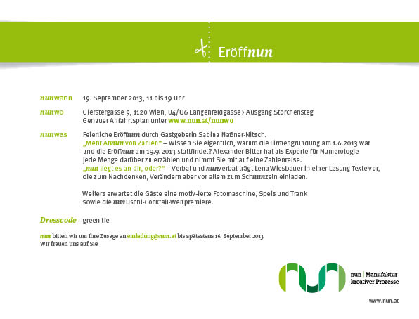 Einladung zur Eröffnung - 19.9.2013